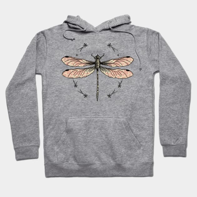 Dragonfly, Dragonfly Lover, Cottagecore Dragonfly , Insect Lover, Nature Lover Gift, Nature valentines day Hoodie by YuriArt